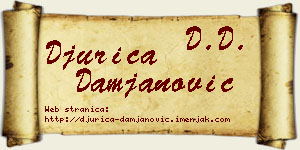 Đurica Damjanović vizit kartica
